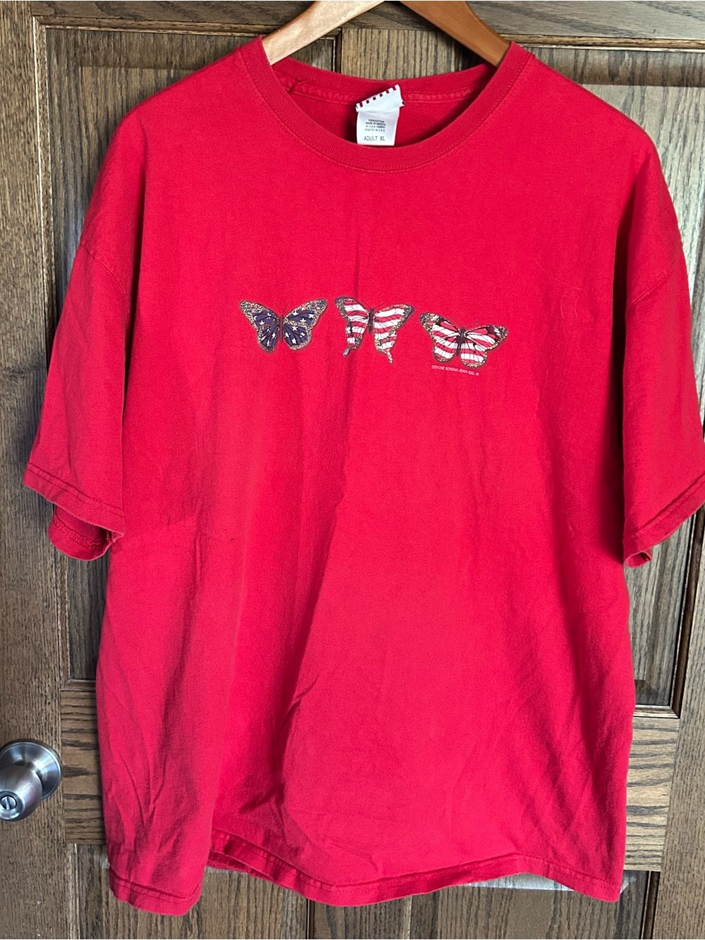 Sonoma Red Short-Sleeve Tee with Butterfly Graphic